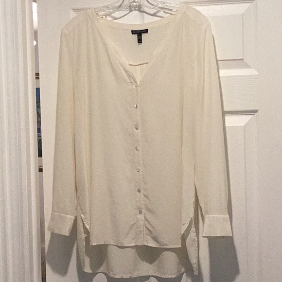Eileen Fisher Ivory Top - Picture 1 of 5